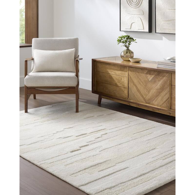 Livabliss Kinsley Modern & Contemporary Area Rug - Ivory - 9' x 12'