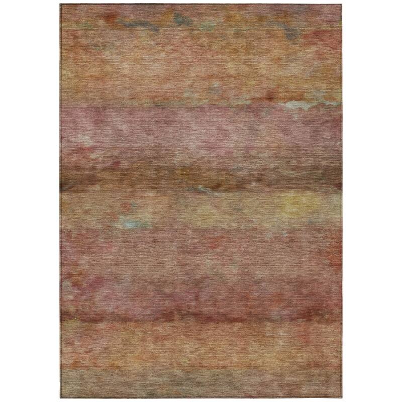 Machine Washable Indoor/ Outdoor Contemporary Ombre Chantille Rug