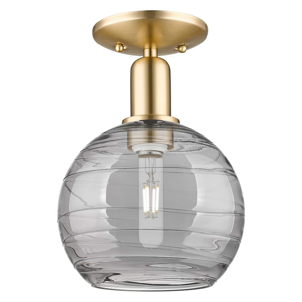 Innovations Lighting 716-1C-12-8 Athens Deco Swirl Semi-Flush Athens