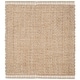 preview thumbnail 4 of 9, SAFAVIEH Handmade Natural Fiber Iqrame Jute Fringe Rug 6' Square - Natural - Square