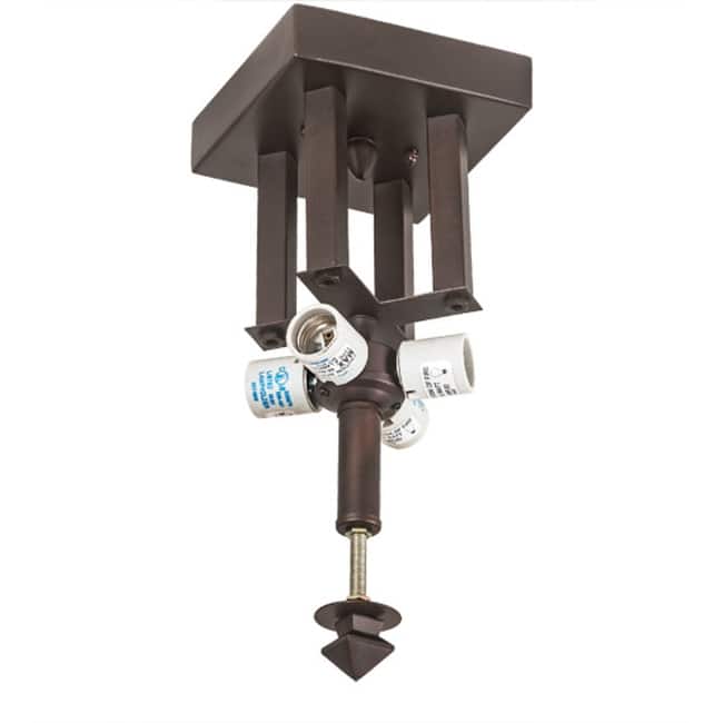 Meyda Tiffany 200425 Prairie Straw 4 Light 24" Wide Semi-Flush Ceiling