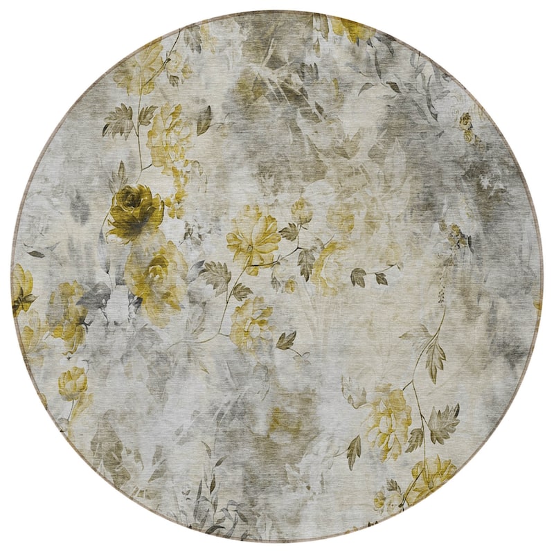 HomeRoots Floral Transitional Rectangle Outdoor Rug