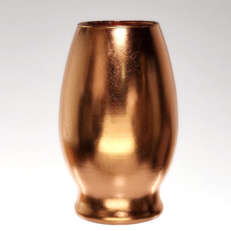 GILT 7" Glass Oval Vase