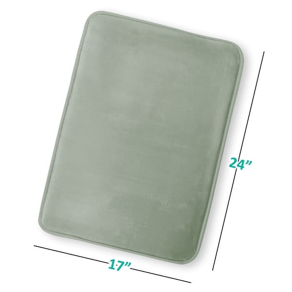 dimension image slide 20 of 58, Clara Clark Ultra Soft Plush Bathroom Rug - Non-Slip, Velvet, Memory Foam Bath Mat - Set of 2