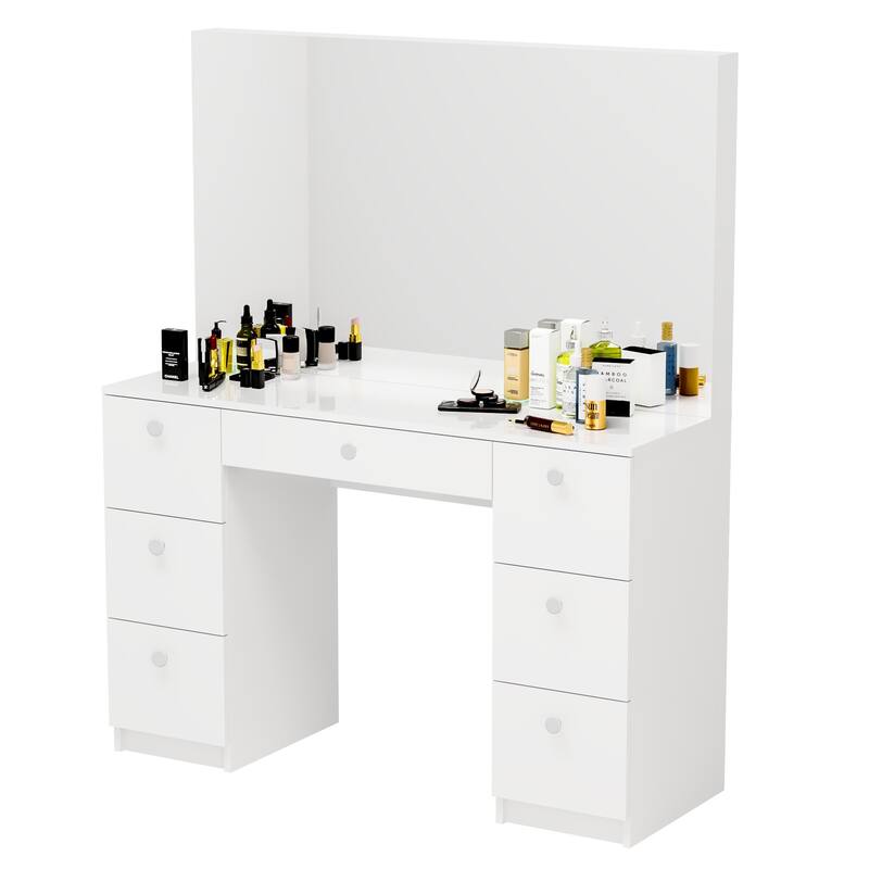 Boahaus Artemisia Dressing Table Vanity with Mirror On Sale Bed