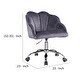 preview thumbnail 5 of 3, Swivel Office Chair with Shell Design Backrest, Gray and Chrome