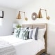 preview thumbnail 15 of 43, Elliot 7" Adjustable Arm Metal LED Wall Sconce, Chrome by JONATHAN Y Set of 2 - Brass Gold