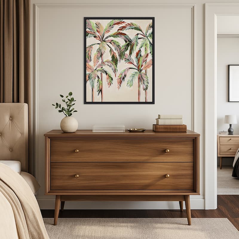 Palm Trees by Dani Heyward Framed Canvas Wall Art Print