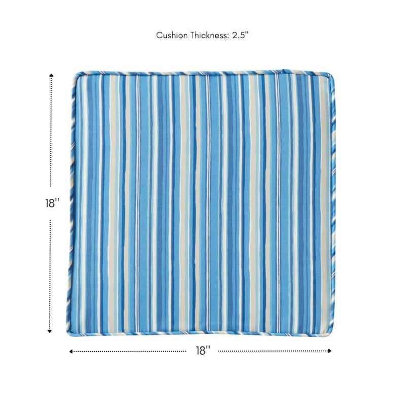 Greendale Home Fashions 18" Square Outdoor Chair Pad (Set of 2)