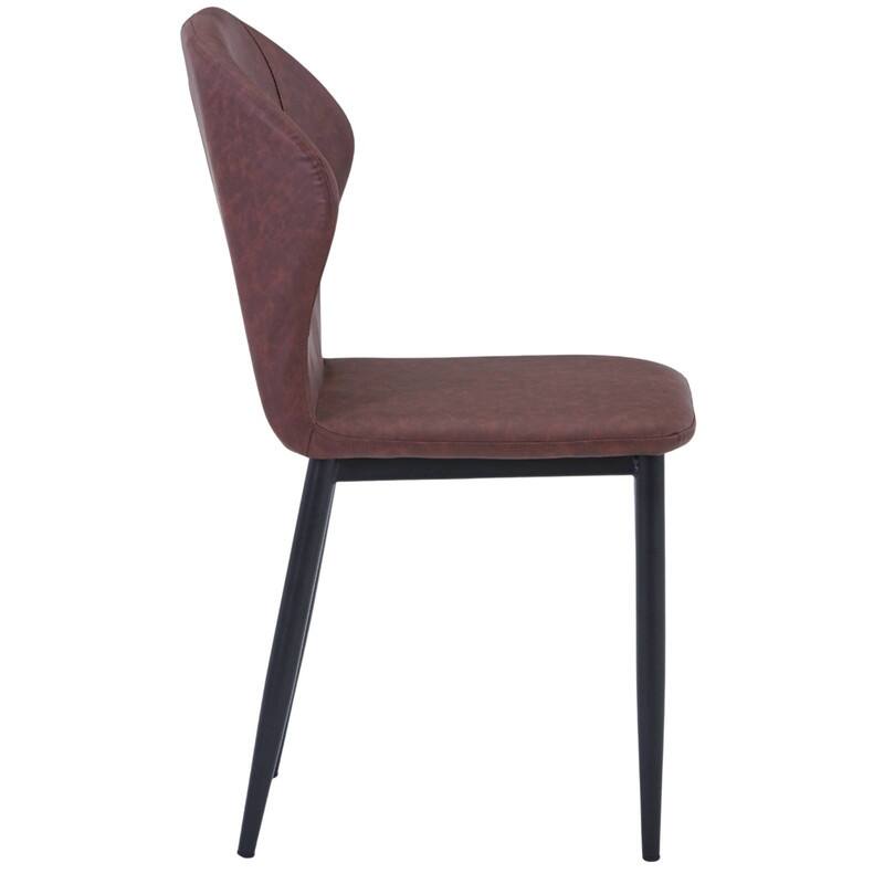 Mosaic Modern Upholstered Fabric Dining Chair with Metal Legs by LeisureMod
