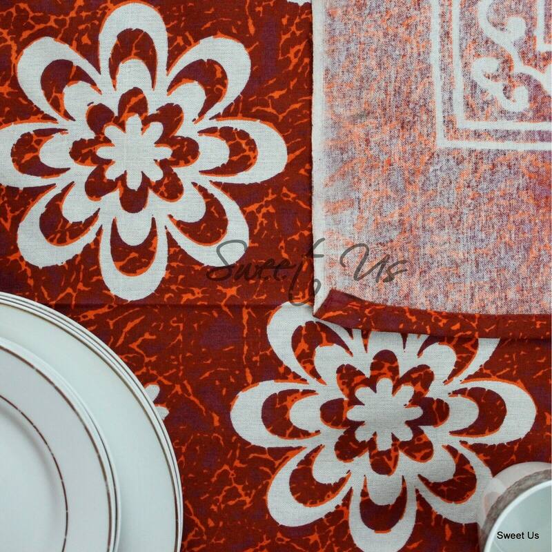 Cotton Blossoming Floral Tablecloth Rectangle