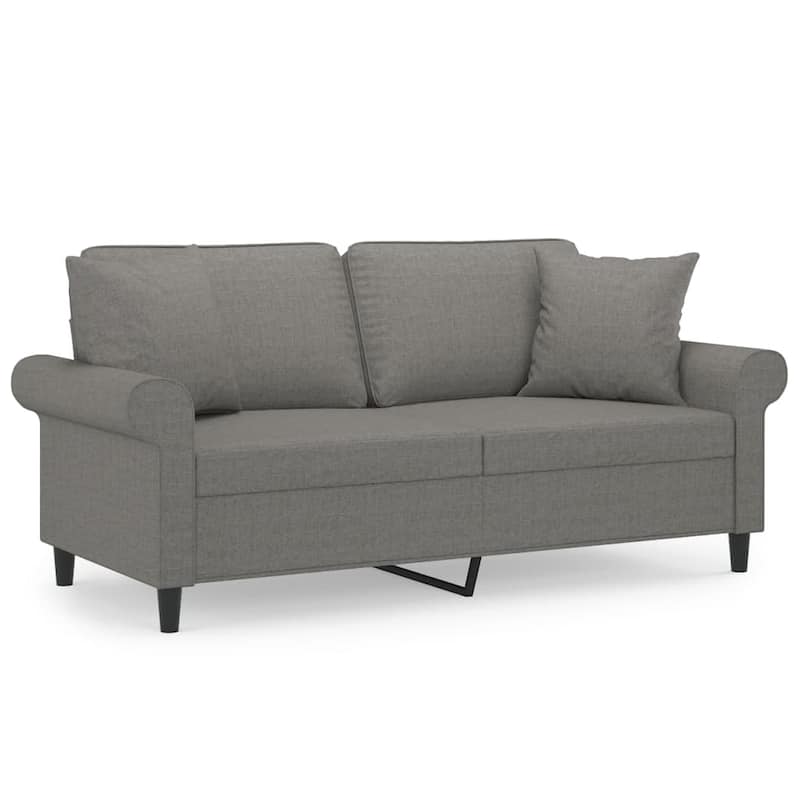 vidaXL Sectional Sofa Couch with Pillows and Cushions for Living Room Fabric