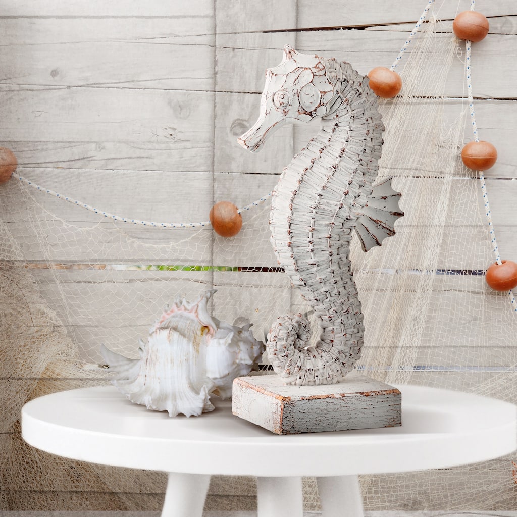 Resin 'Wicker' Seahorse 12.5"