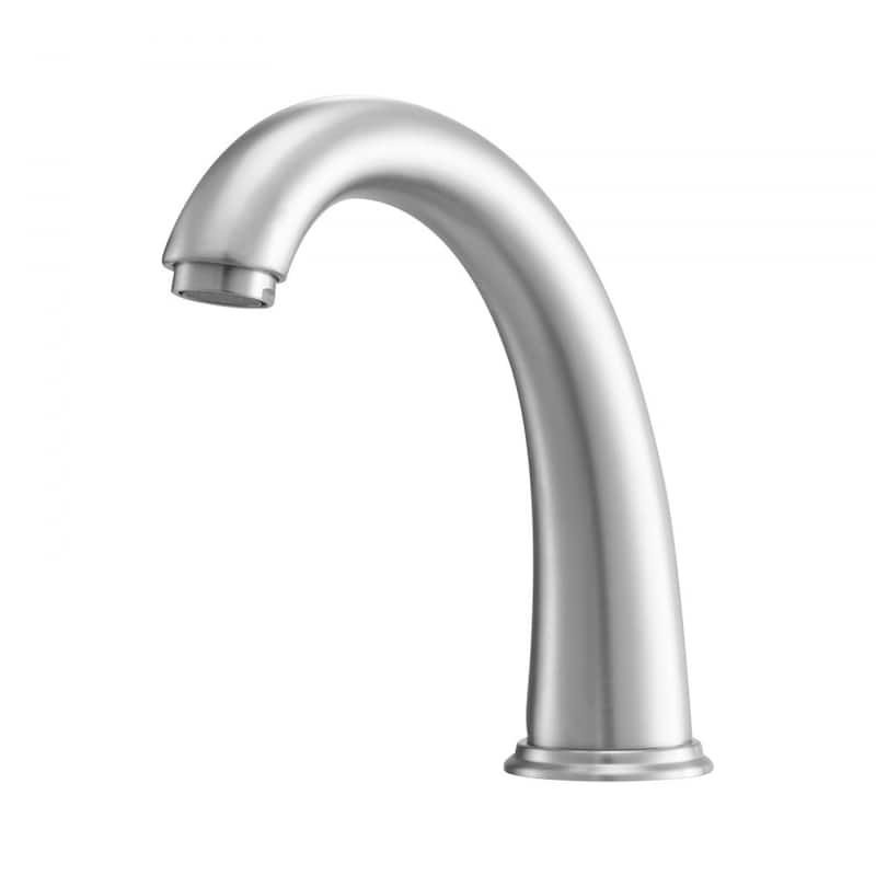 Brushed Stainless Steel Roman Tub Faucet with Dual Handles, 3-Hole Deck Mount Drip-Free Design - 6.69” x 2.05” x 9.84”