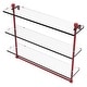 preview thumbnail 54 of 53, Allied Brass Foxtrot Collection 16 Inch Triple Tiered Glass Shelf with Integrated Towel Bar 22 - Fire Engine Red