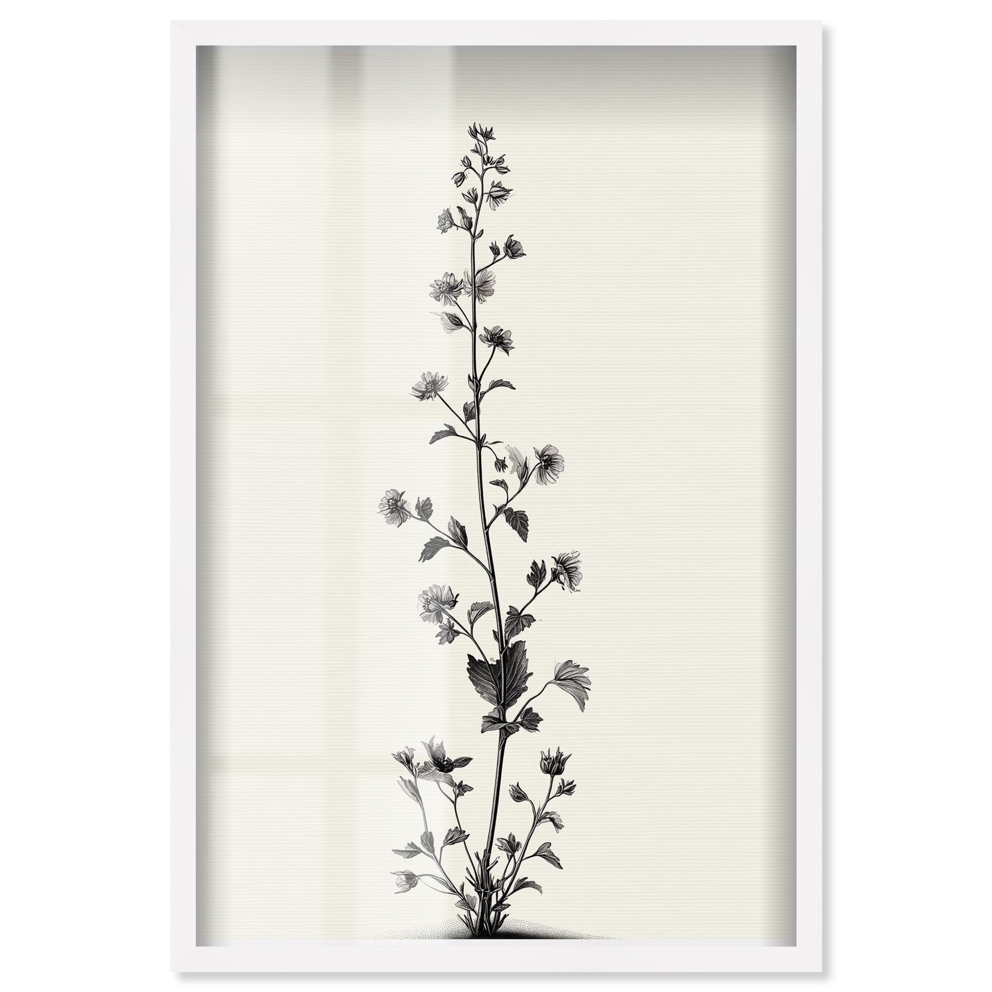 Echo of a Stem II Floral Wall Decor Shadowbox Print by Art Remedy