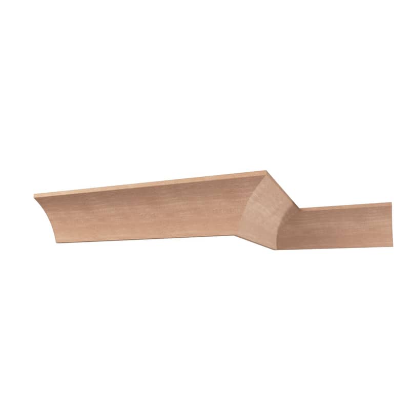 WM291: 4-in H x 3-1/2-in P x 5-1/4-in F x 96-in L Americraft Solid Hardwood Stain Grade Crown Moulding