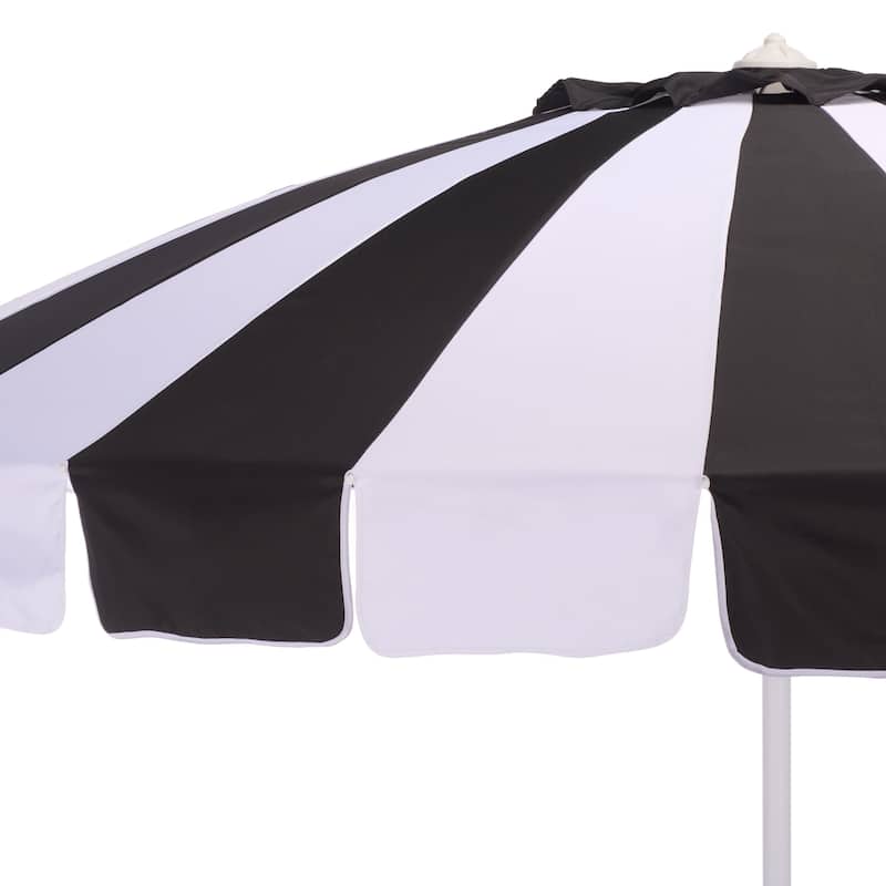 SAFAVIEH Outdoor Patio Furniture Buti 9 Ft Umbrella, Crank Lift Shade with Aluminum Frame