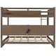 preview thumbnail 24 of 26, Solid Wood Bunk Bed with Bookcase and USB Ports, Queen Over Queen Bunk Bedframe with Storage Shelves and Ladder