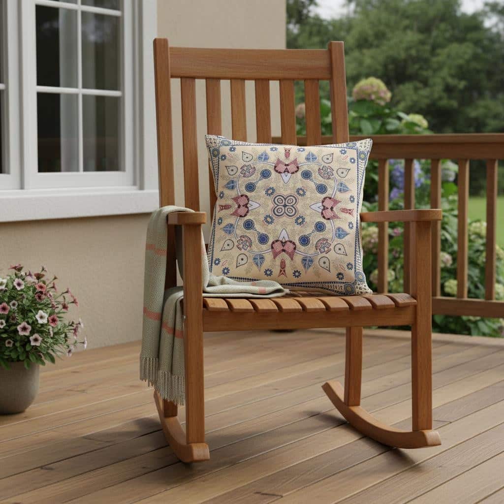 HomeRoots 26" x 26" Beige Blown Seam Paisley Indoor Outdoor Throw Pillow - 26.00' X '5.00' X '26.00