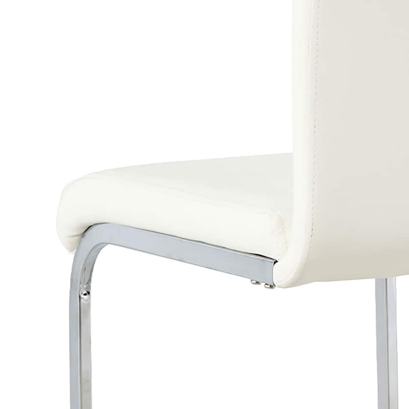 Classic Set of 6 PU Upholstered Dining Chairs - N/A
