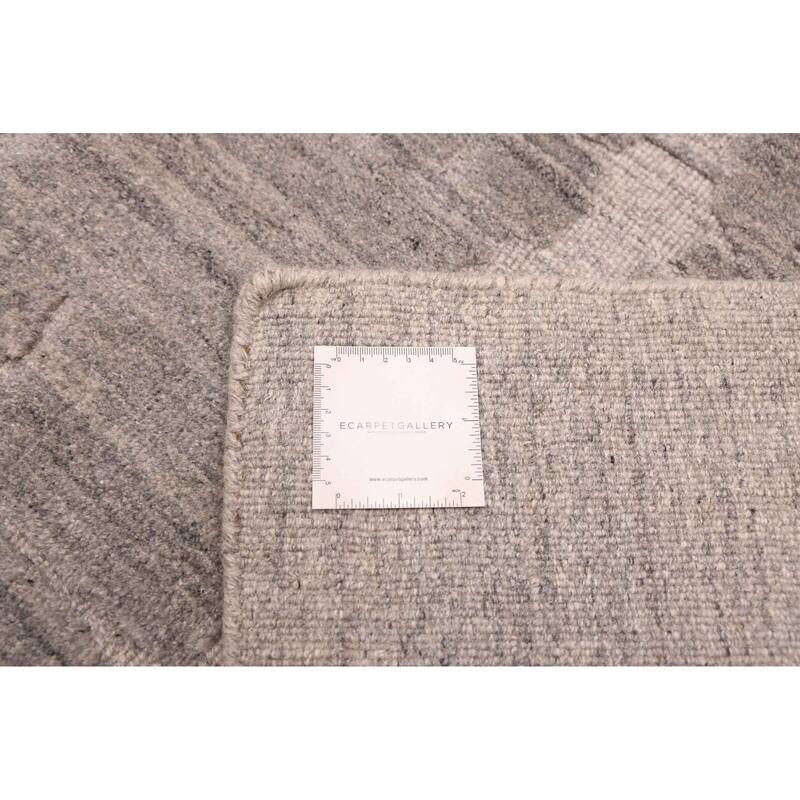 ECARPETGALLERY Hand Loomed Elysian Grey Wool Rug - 6'5 x 9'11