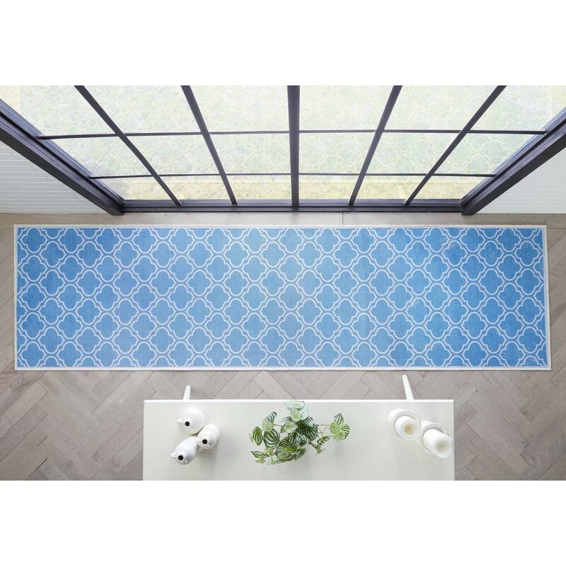 Well Woven Apollo Lattice Moroccan Machine Washable Area Rug
