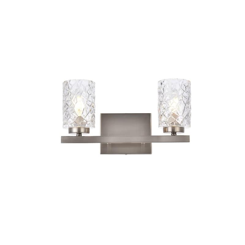 Cara 2 Light Bath Sconce with Clear Shade