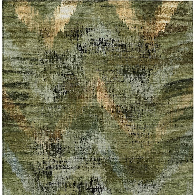HomeRoots Abstract Transitional Rectangle Outdoor Rug
