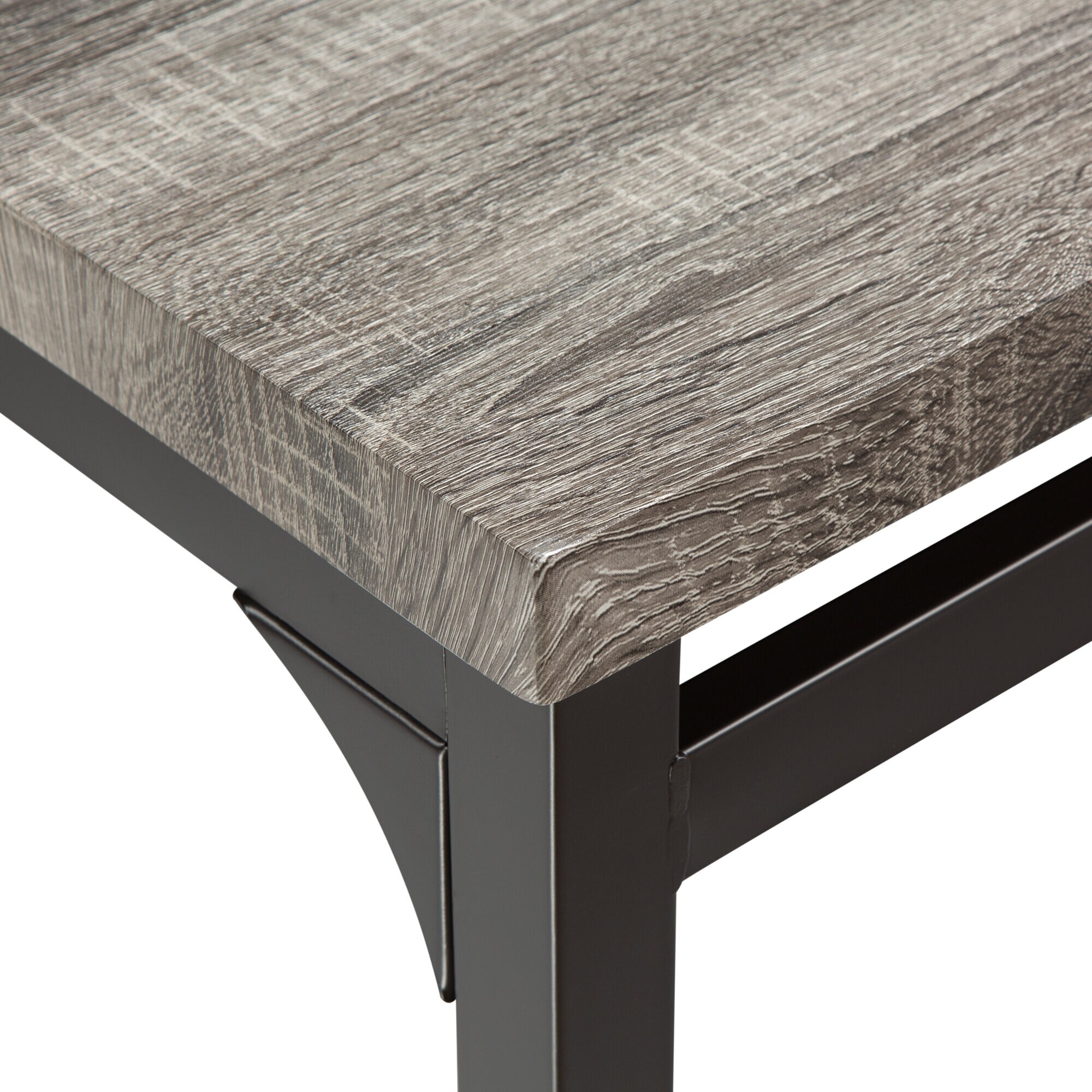 Zenvida Dining Table Set For 4 Rustic Grey 5 Piece Dinette Set Kitchen Table 4 Chairs