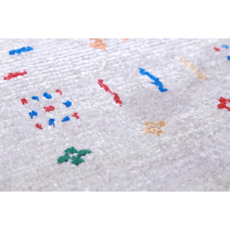 Hand Knotted Oriental 100% Wool Carpet Tribal Stripe Greys & Charcoal Gabbeh Area Rug - 12' 0'' X 9' 2''