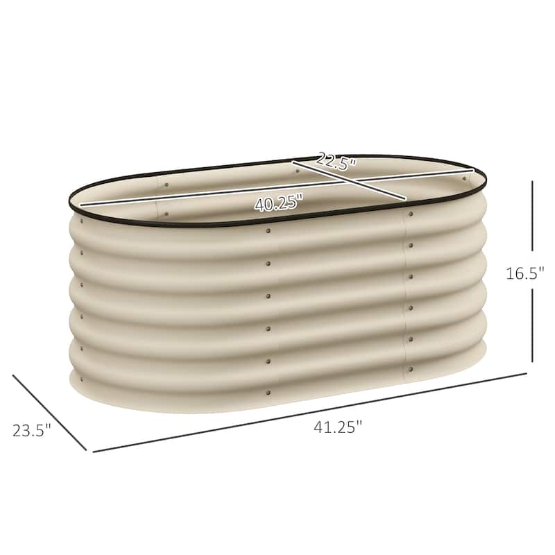 Countryside Style Garden Bed with Metal Side Panels and Corner Panels, for Backyard Patio Grow Vegetables Herb - 8' x 10'