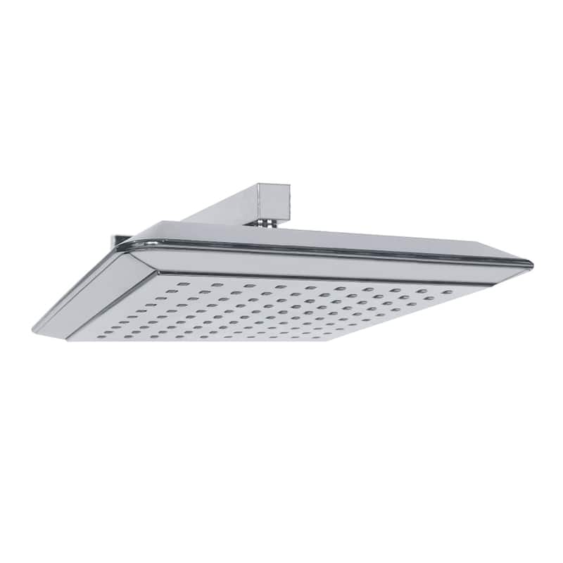 Kingston Brass Claremont 9-5/8 Inch Square Shower Head with Shower Arm - Polished Chrome