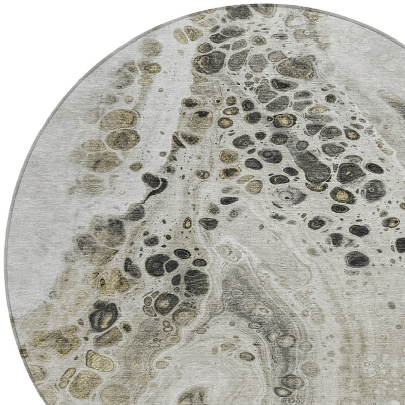 HomeRoots Abstract Transitional Rectangle Outdoor Rug