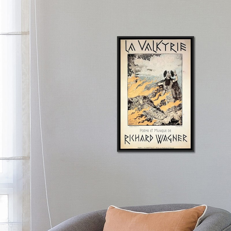 iCanvas "France, Paris, Poster of The Valkyrie by Richard Wagner" by Unknown Artist Framed Canvas Print