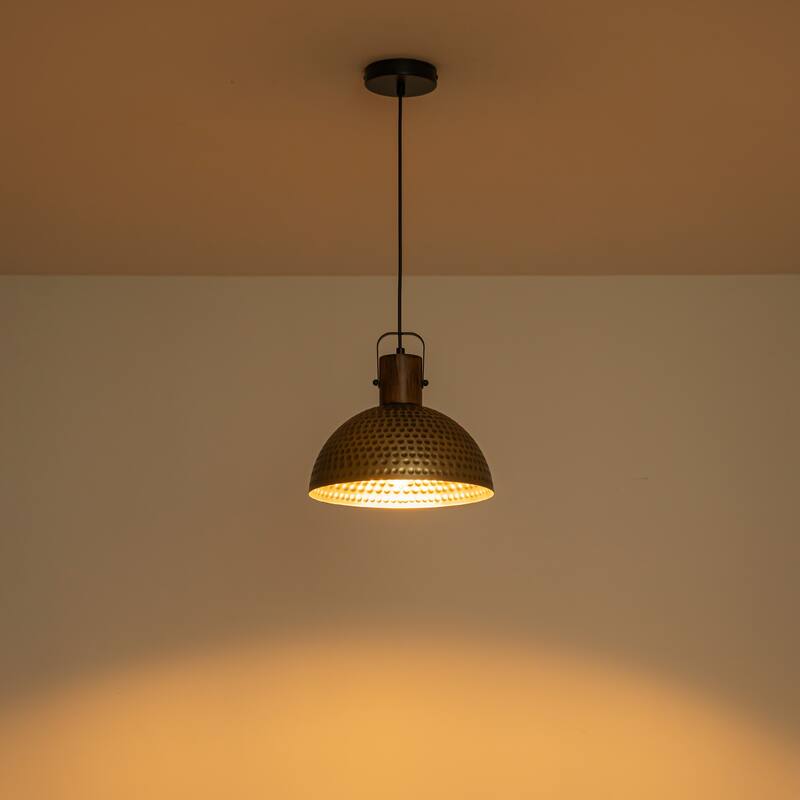 Starsky Modern 11.81in./15.75in.Dome Pendant Light with Hammered Shade