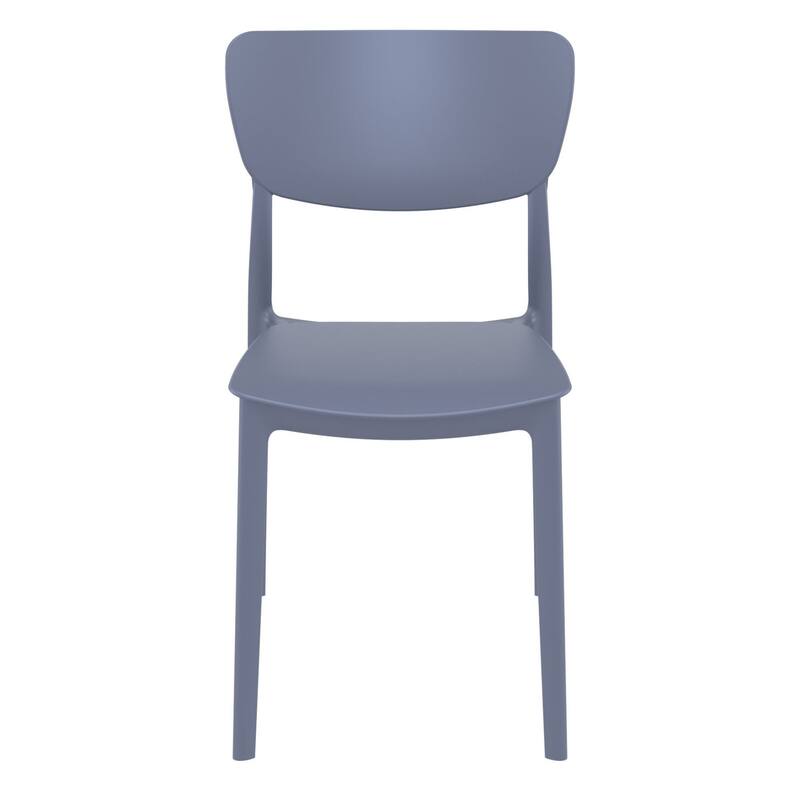 33" Gray Solid Stackable Patio Dining Chair
