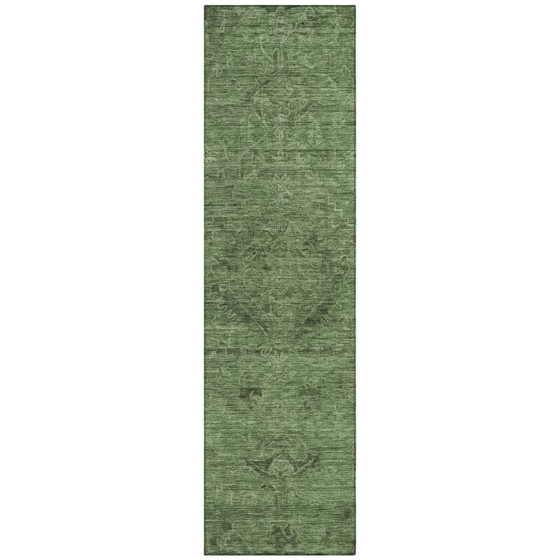 Machine Washable Indoor/ Outdoor Vintage Traditional Chantille Rug