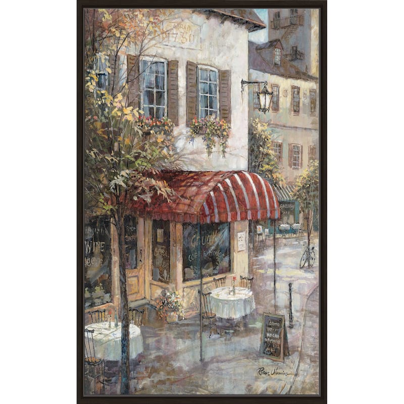 "Coffee House Ambience" by Ruane Manning Print on Floating Canvas
