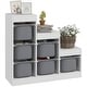 preview thumbnail 2 of 7, Qaba Kids Toy Storage Organizer w/ 3 Layers & 6 Storage Bins, Gray