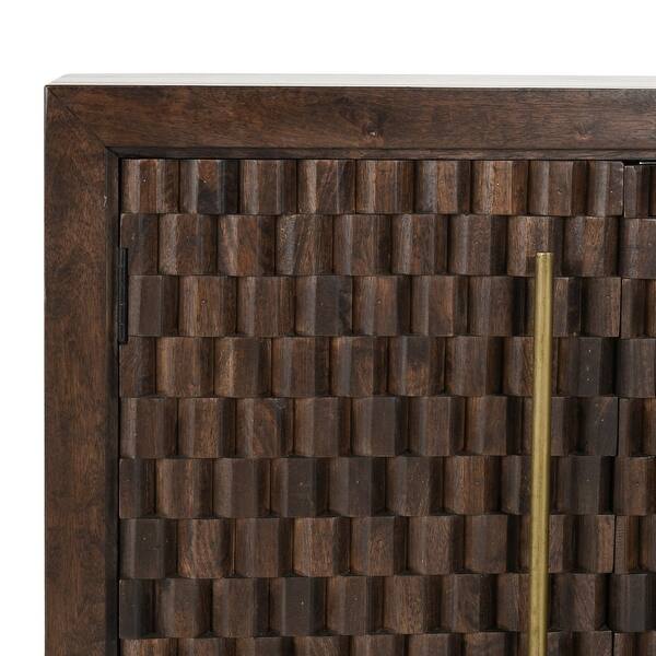 Norwood Hand Carved Sideboard Buffet by Kosas Home 78Wx18Dx36H Bed Bath & Beyond 38367473