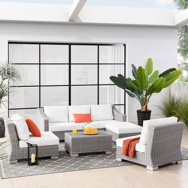 Conway 5-Piece Outdoor Patio Wicker Rattan Furniture Set