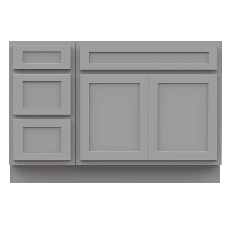 Vanity Art 45" Oak Freestanding Bathroom Vanity Cabinet without Top