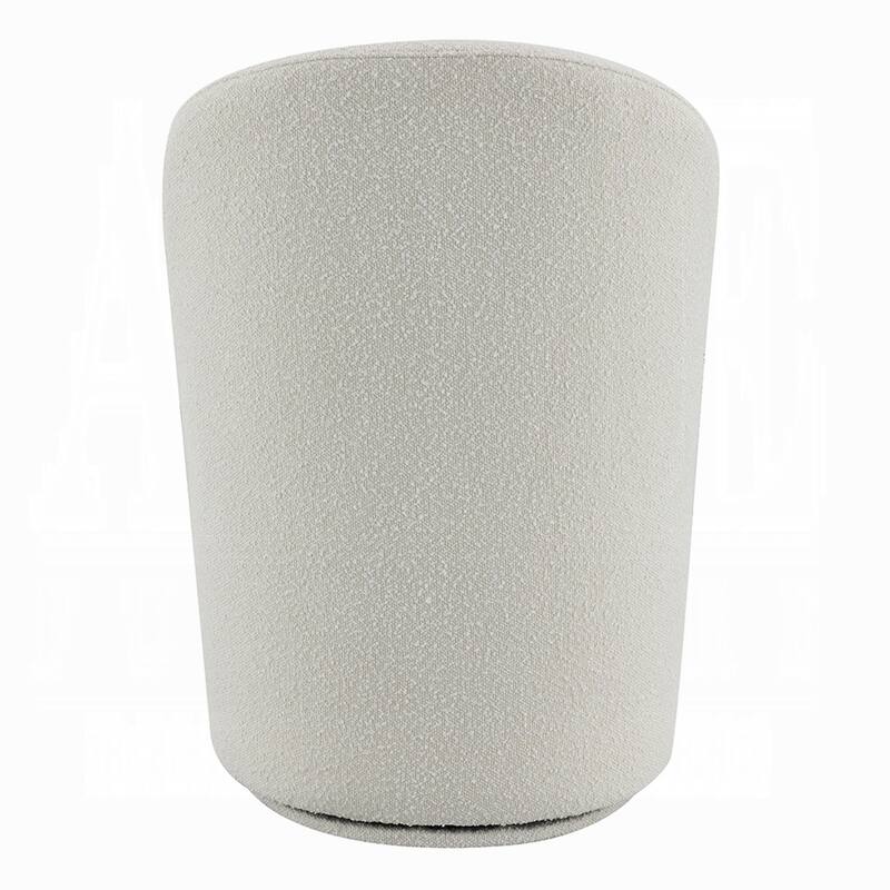 Accent Chair Set of 2, 360 Degree Swivel Rotation, Beige White Boucle