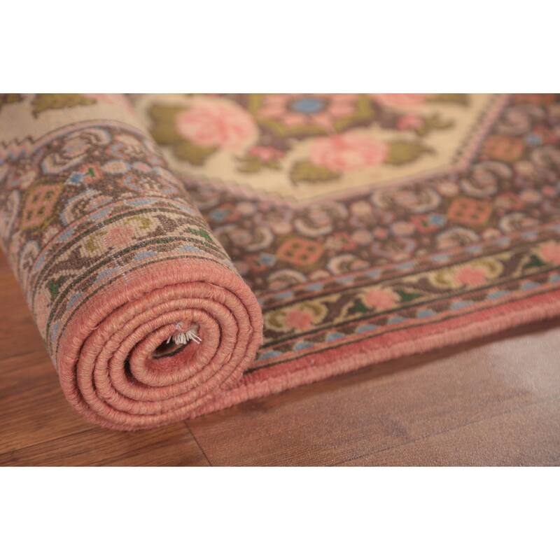 Geometric Bidjar Persian Vintage Runner Rug Handmade Wool Carpet - 2'0"x 9'9"