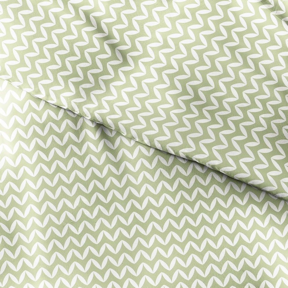 Becky Cameron 3 Piece Puffed Chevron Duvet Cover Set