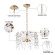 preview thumbnail 10 of 12, Alegate Modern Glam 3-Light Gold Drum Chandelier Glass Pendant for Dining Room