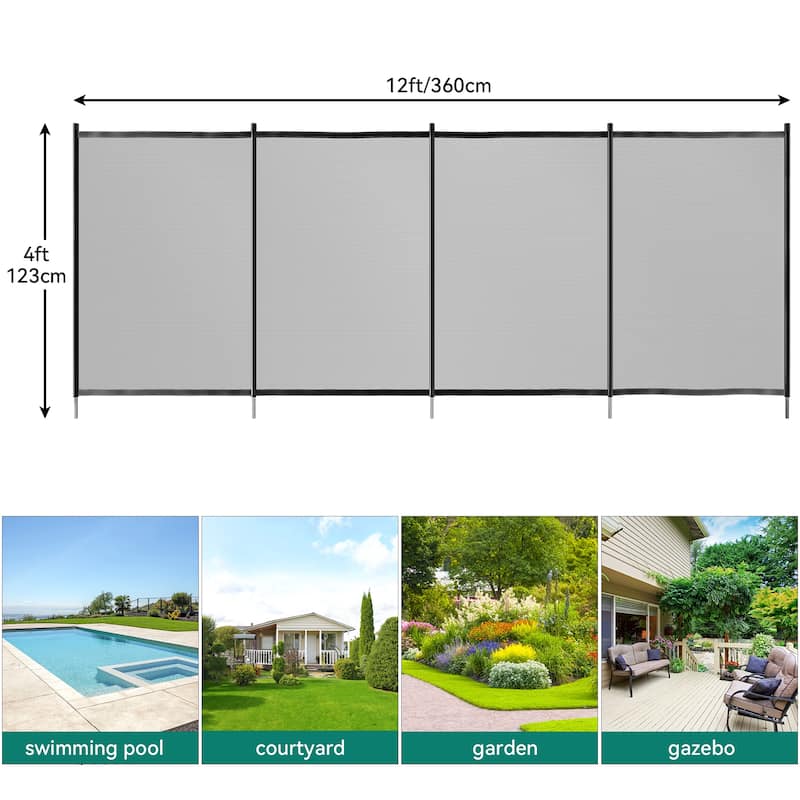 Black Mesh Fencing with 4 Panel(s) Included