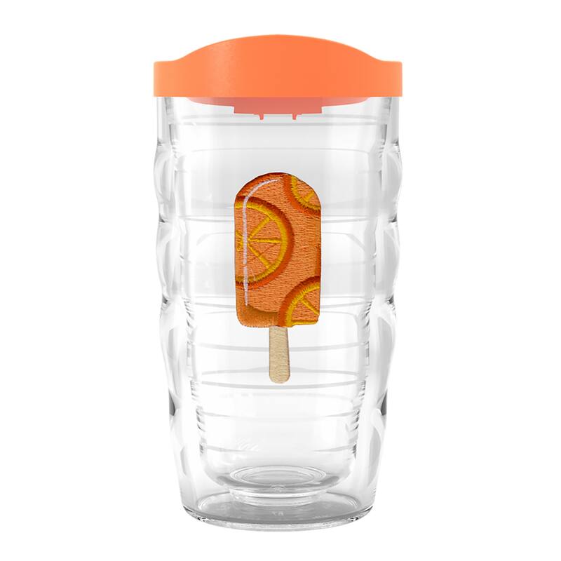 Tervis Ice Popsicle Collection Made in USA Double Walled Insulated Travel Tumbler, Orange Pop - 10oz Wavy - 10oz Wavy
