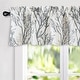 preview thumbnail 23 of 22, DriftAway Tree Branch Linen Blend Abstract Ink Printing Lined Window Curtain Valance 52" Width X 14 " Length - Grey